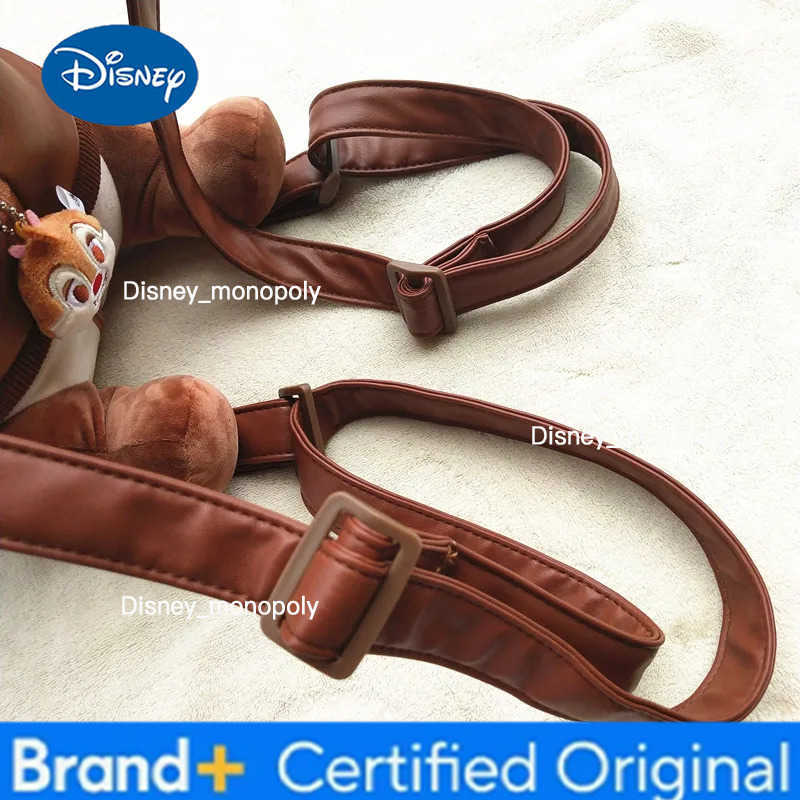 Disney 35cm Cartoon Chip n Dale Plush Backpack Anime Soft Stuffed Animals Dolls Toys bags for children School bag Girls Gifts H251225