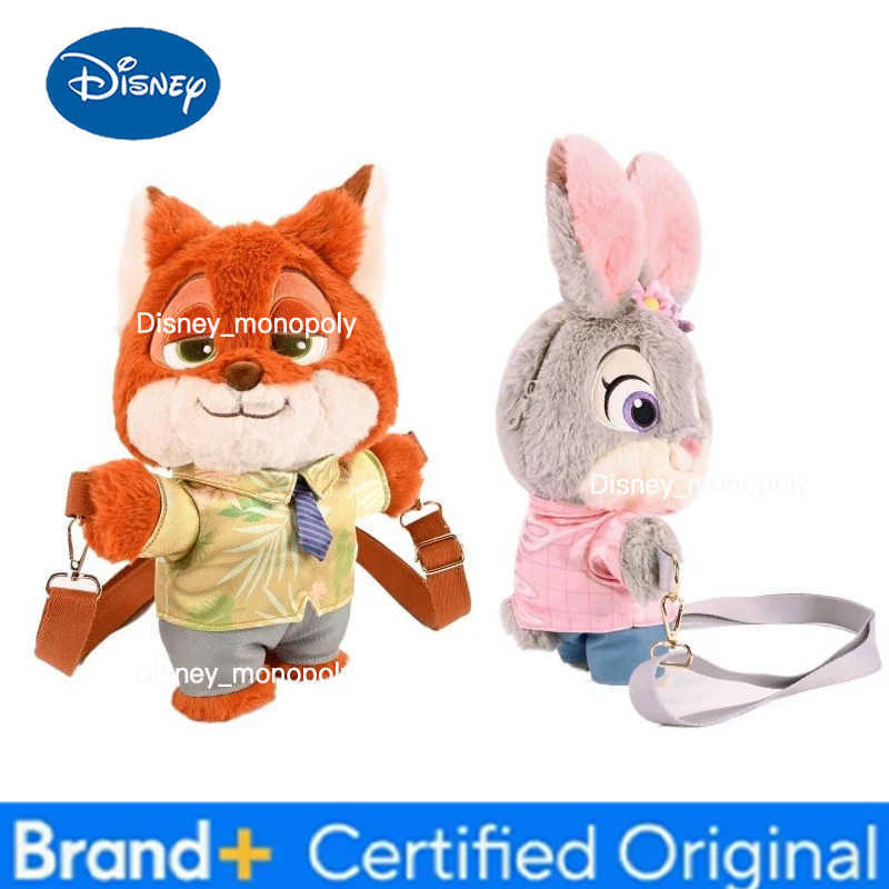 Disney Zootopia Plush Backpack Nick Wilde Judith Laverne Hopps Doll Crossbody Bag Cartoon Shoulder Bag Christmas Birthday Gift H251225