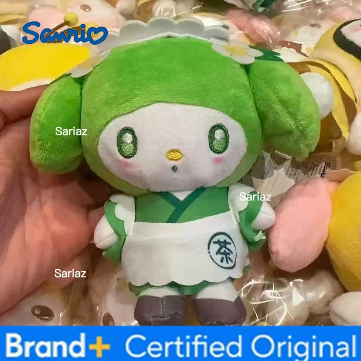 Sanrio NEW cute Hello Kitty Plush Toy Matcha Keychain Matcha Maid Kuromi Cinnamoroll Kimono Kitty cat Plush doll Pendant Charm H251225