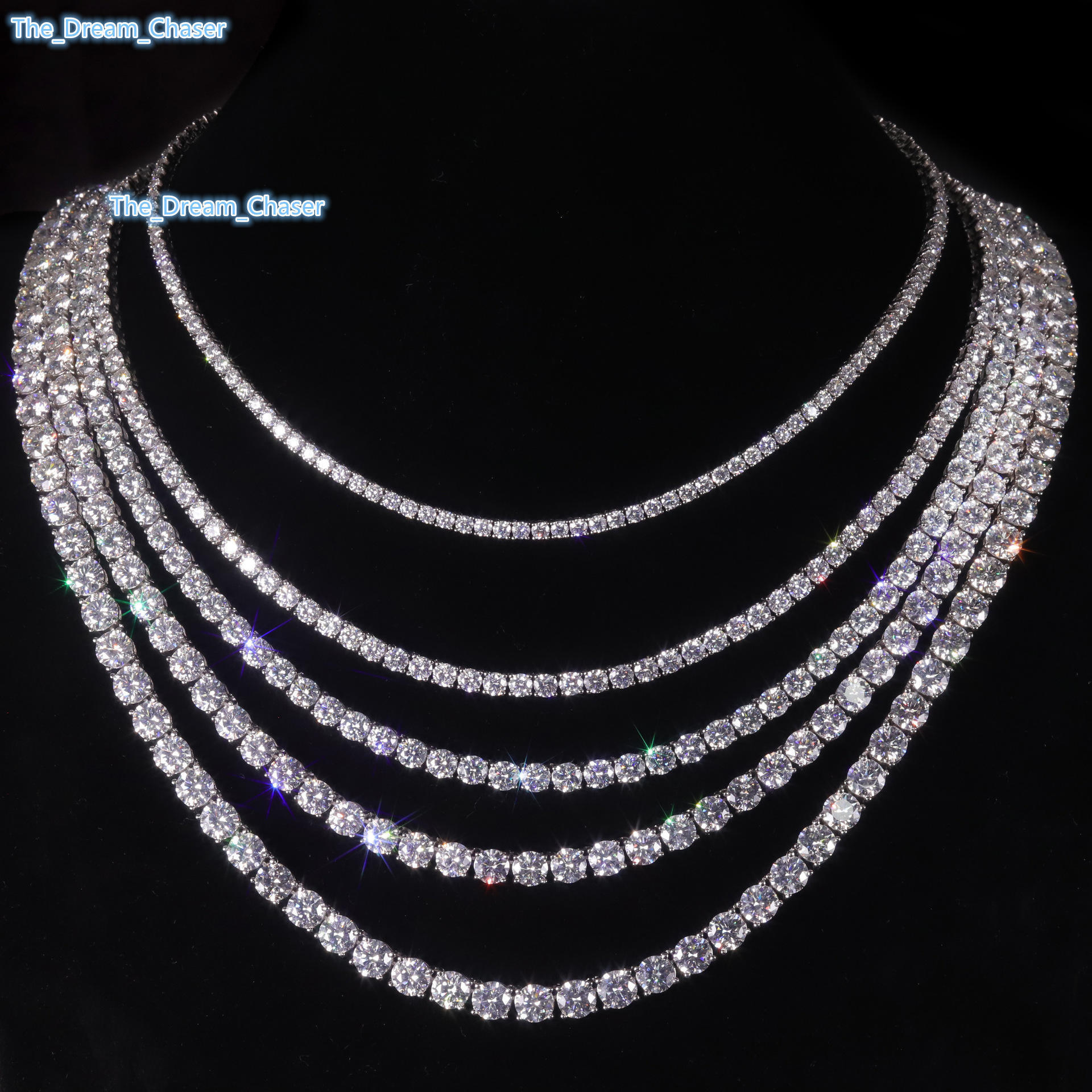 Wholesale Tennis Chain Necklace Featuring Lab Grown Diamonds Elegant Jewelry Piece