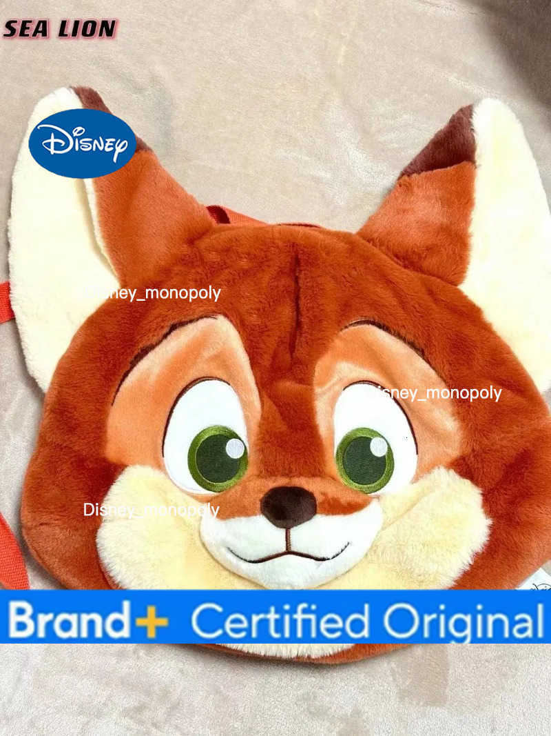 Disney New Nick Wilde Cartoon Simple Cute Kawaii Plush Crossbody Bag Gift Creative Anime Character Exquisite Backpack Wholesale H251225