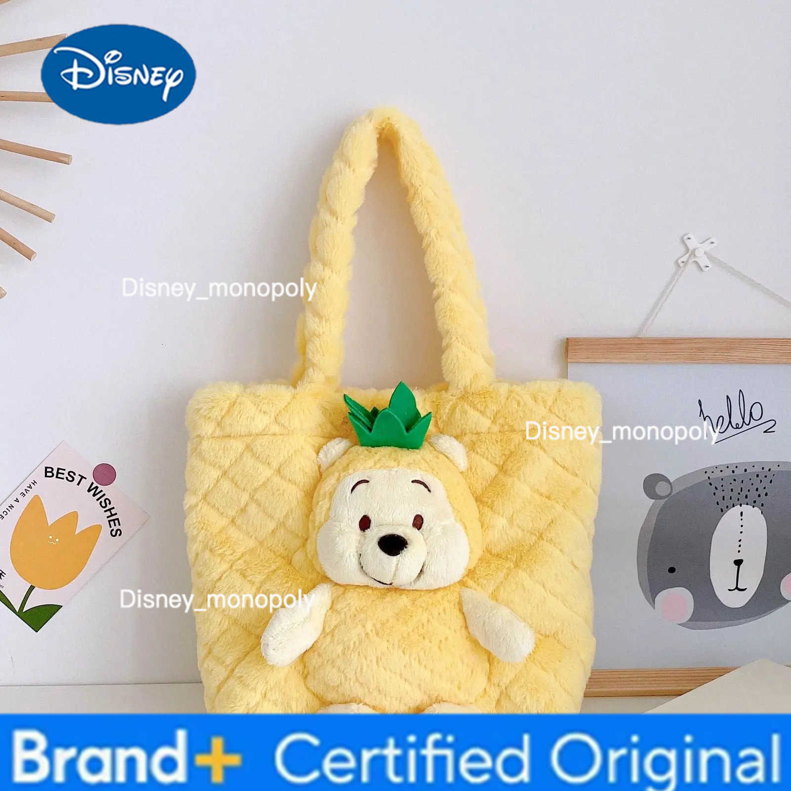 Disney Cartoon Lotso Winnie the Pooh Stitch Alien Sweet and Cute Creative Shape Fashionable Large Capacity Portable Shoulder Bag H251225