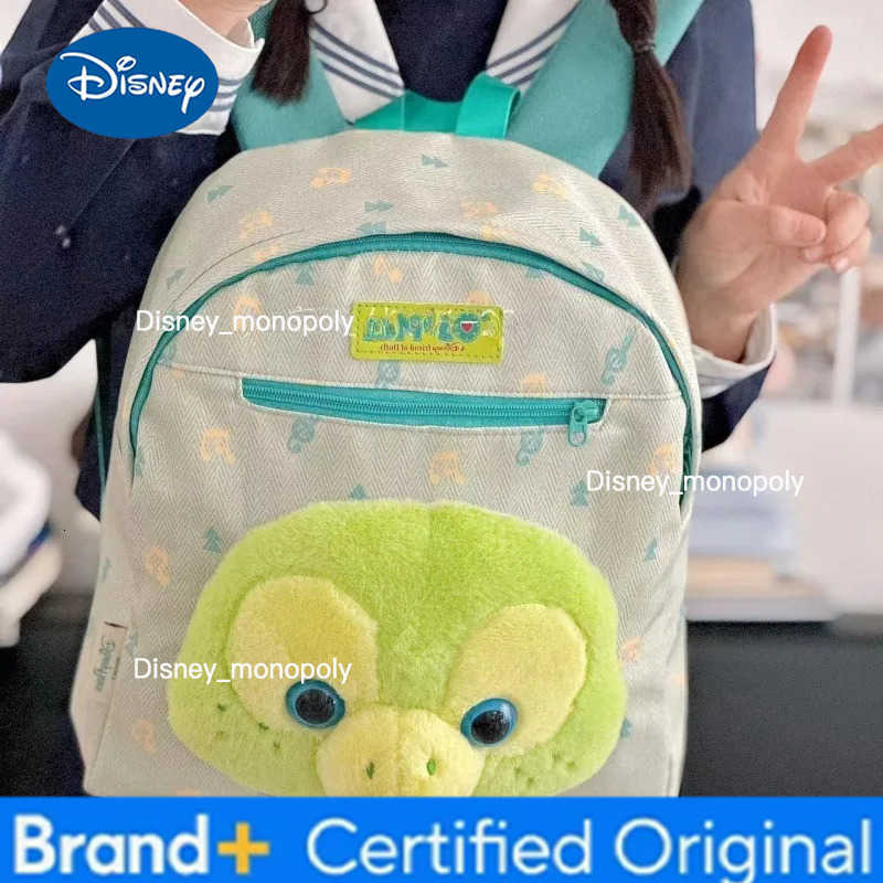 Disney Disneynew Cartoon Ol Mira Turtle Plush Cartoon Splicing Sweet Large Capacity Backpack Student School Bag Ins Japanese Backpack H251225