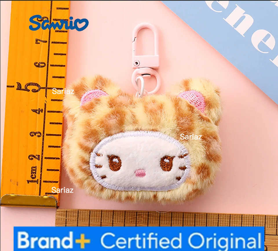 Sanrio Girl Gift Kawaii Keychain Hello Kitty Keychain Cinnamoroll Keyring Doll Plush Toy Backpack Pendant Car Key Ring Plushie H251225
