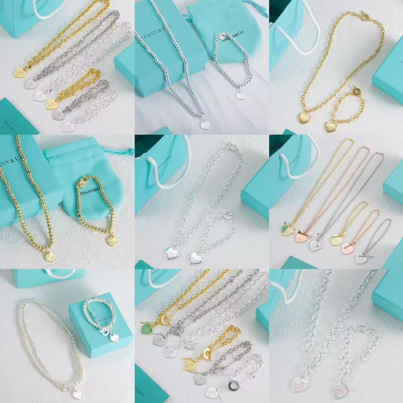 tiffamyx jewlery necklace Sterling Silver 925 Charm Bracelets for Women woman designer necklace jewelry heart necklace Wedding high and stainless steel pendant