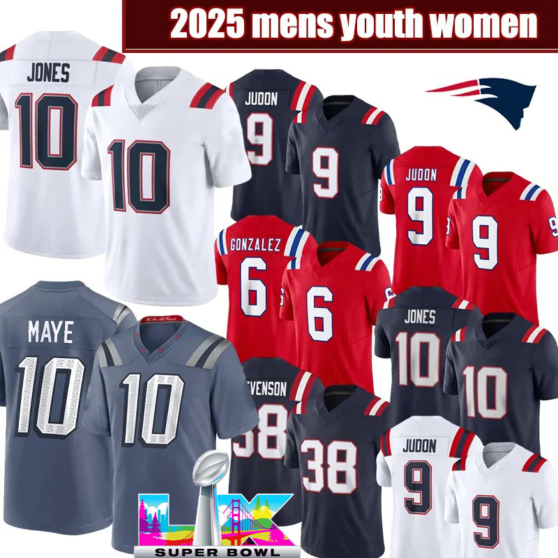 New Englandcity PatriotsJersey #10 Drake Maye #8 Diggs #0 Gonzalez #12 Brady #6 Baker Football Jerseys