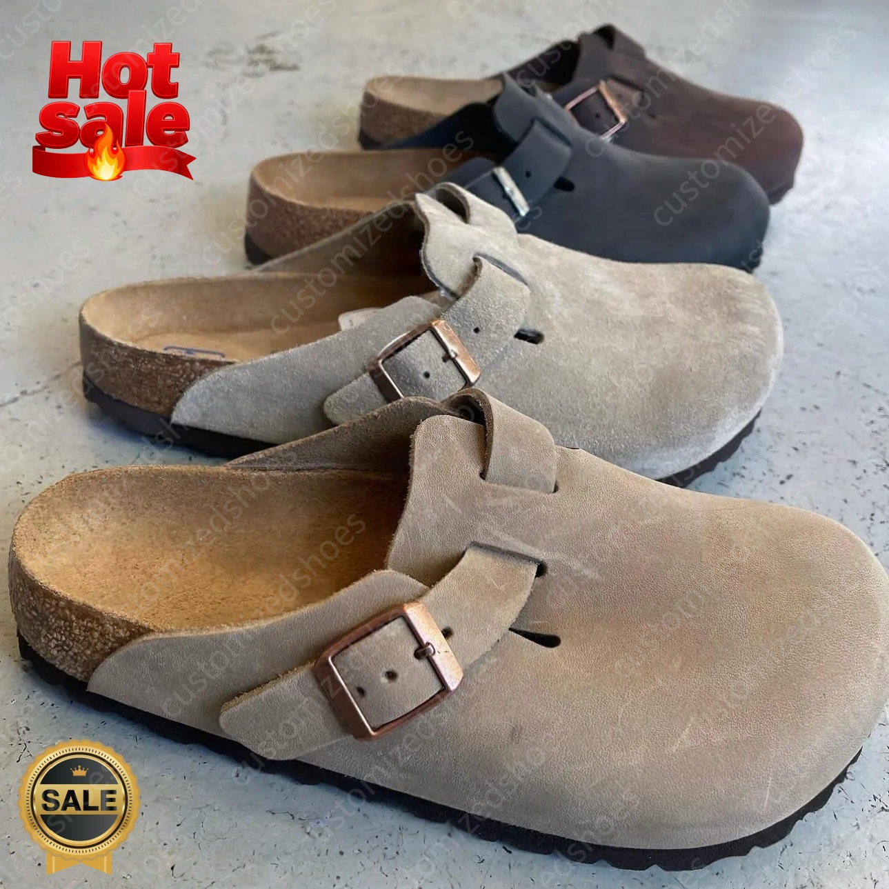 mens designer slides shoes womens slippers designer slides Designer Clog Sandals Women Slippers Clogs Cork Flat Fashion Summer Genuine Leather Slide Beach Men 35-46