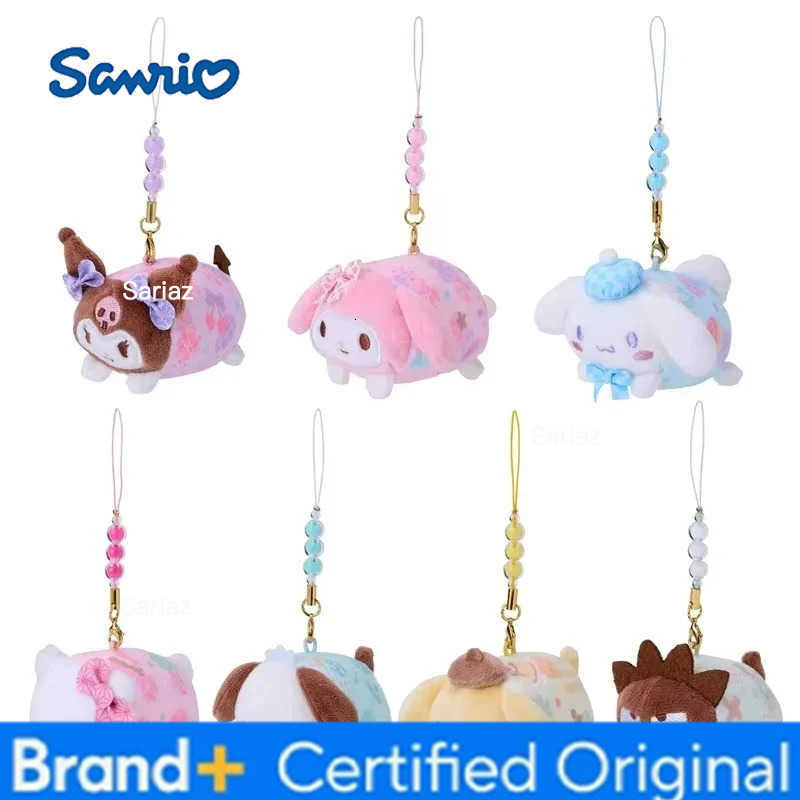 Sanrio Original Retro Candy Series Plush Toys Kawaii Hello Kitty Melody Keychain Cute Kuromi Plushie Cinnamoroll Doll Kid Gifts H251225