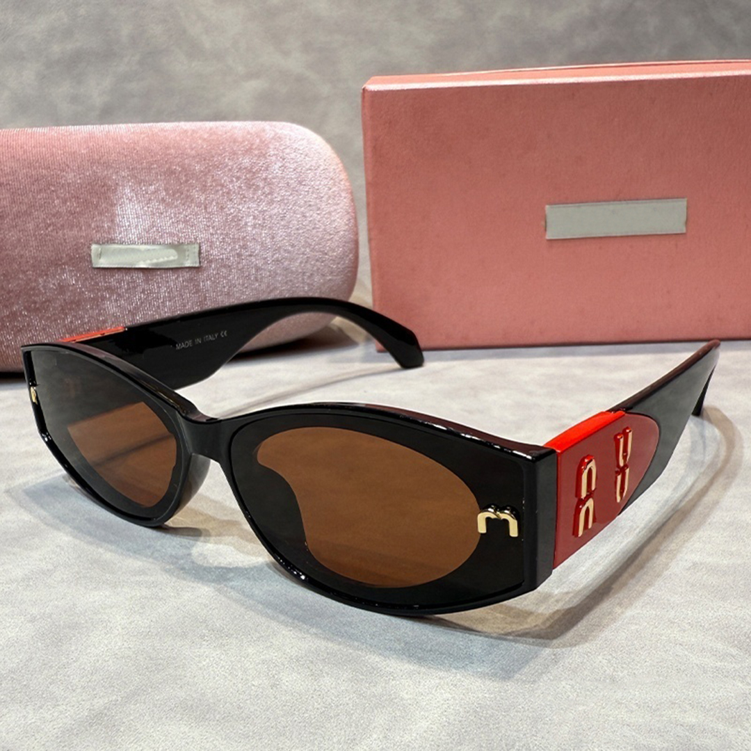 Sunglasses designer sunglasses high quality luxury sunglasses for women letter 12A UV400 metallic Wear while sunglasses gift 7 colour with box