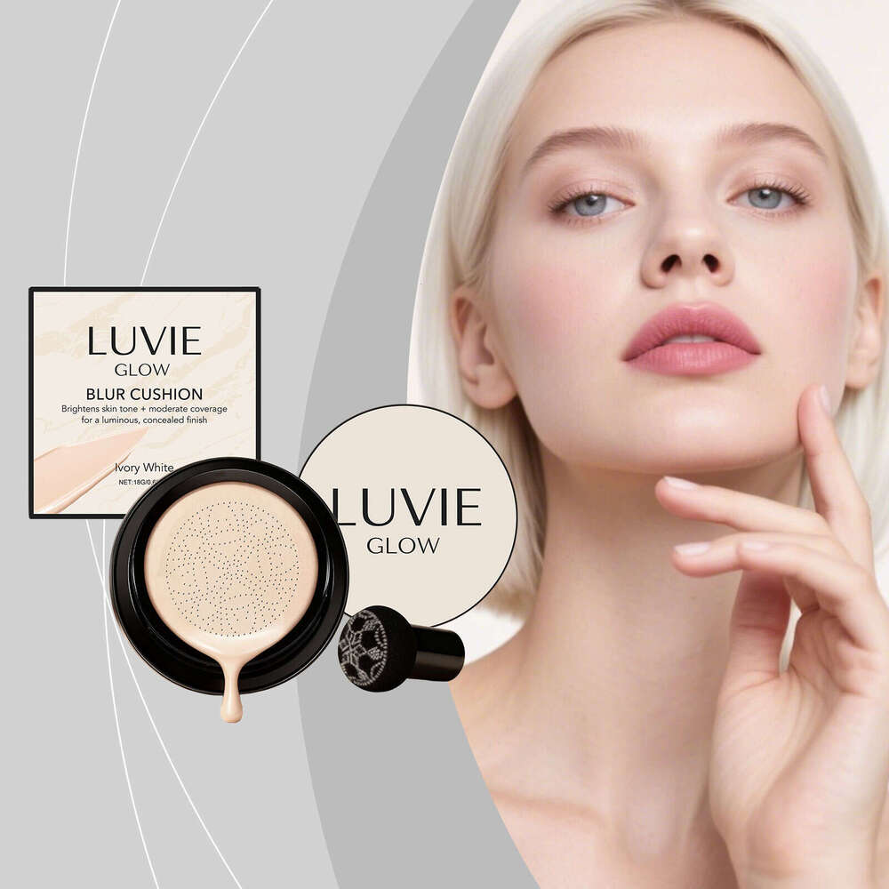 AMZ Radiant Flawless Foundation Ivory White Multi-Color Series Brightening Concealer Lightweight Hydrating Natural Fit Clear Base Makeup Cushion