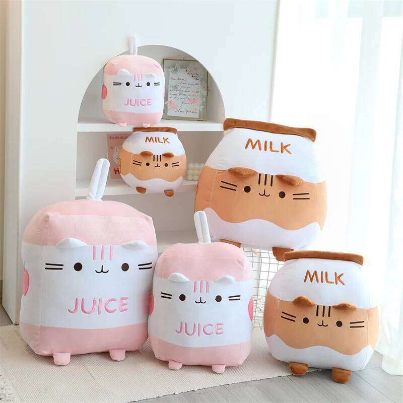 Creative Milk Drink Dolls Stuffed Cartoon Toys High Quality Super Soft Cute Delicacy Gifts for Kids Home Decor Throw Pillow X251225