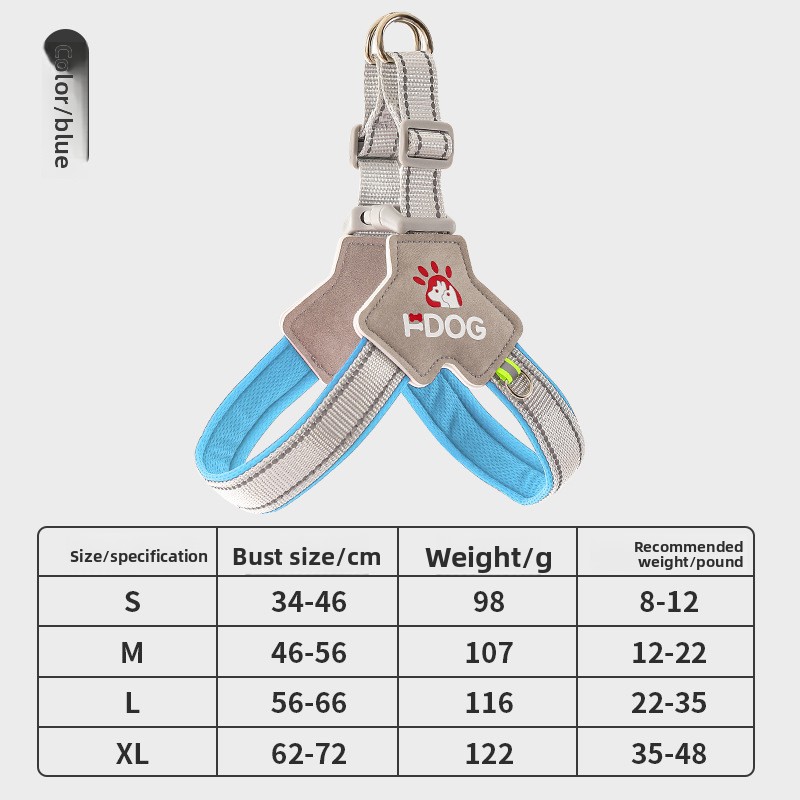 Breathable No Pull Dog Harness with Leash Reflective Adjustable Vest for Large Dogs Comfortable Outdoor Walking