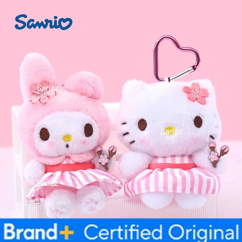 Sanrio Kawaii Hello Kitty Kuromi Plush Doll Toys Pendant Cute Plush Keychain Bag Pendant Christmas Gifts12CM H251225