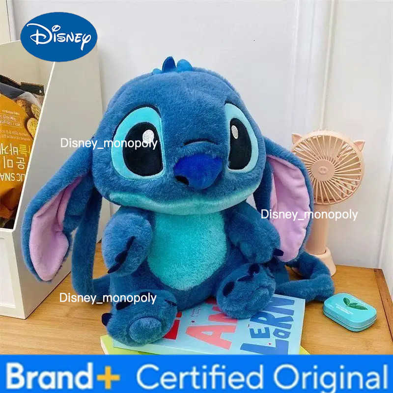 Disney New Plush Backpack Ins Japanese Blue Stitch Funny Cartoon Large-Capacity Student Backpack Kindergarten Bag Child Gift H251225