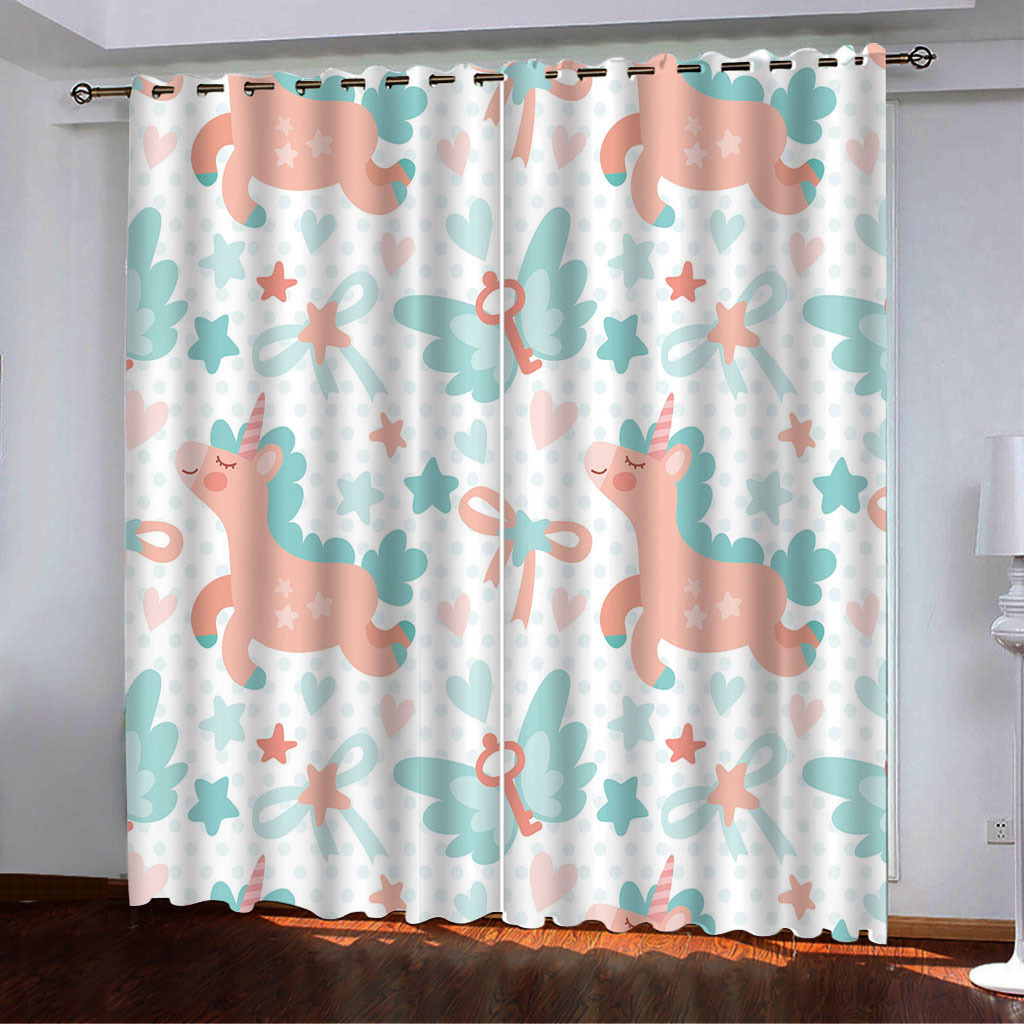 YL-38044 High-Density Blackout Curtain Rainbow Series 3D Digital Printed Curtains - Custom Made from Custom Images