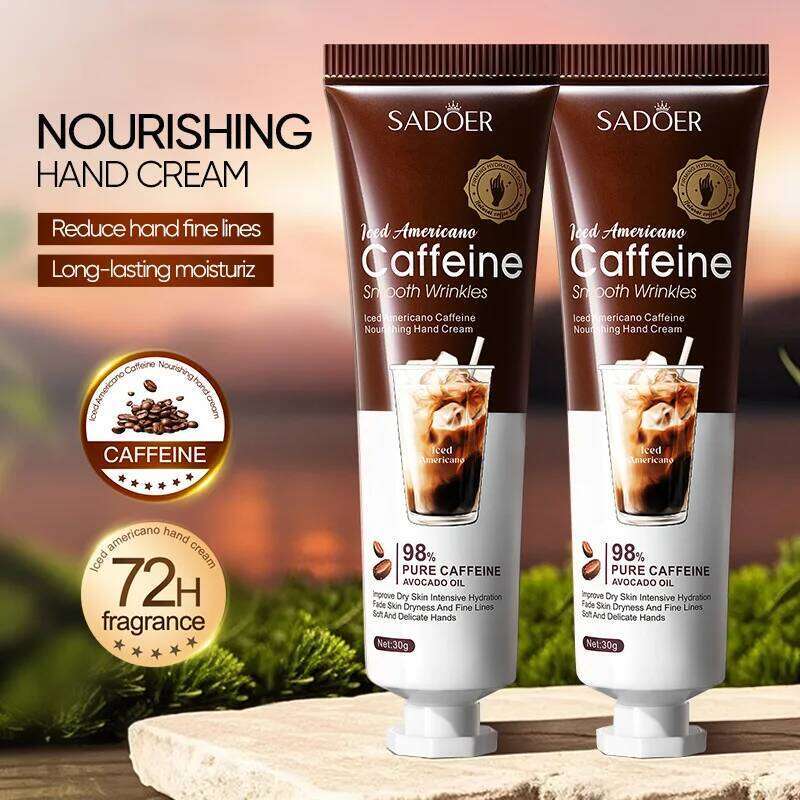 SADOER Caffeine Hand Cream Moisturizing Anti Wrinkles Nourishing Whitening Hydrating Hands Creams Skin Care Products X251225