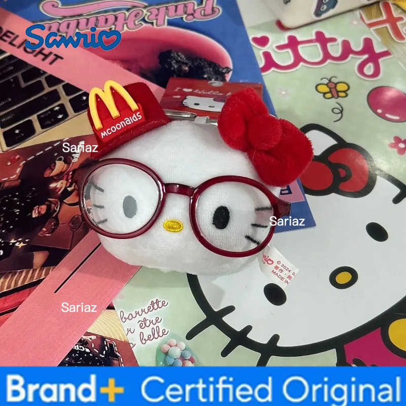 Sanrio 2025 Japanese Kawaii Hello Kitty Plush Doll Cartoon Backpack Pendant Keychain Creative Childrens Birthday Gift H251225