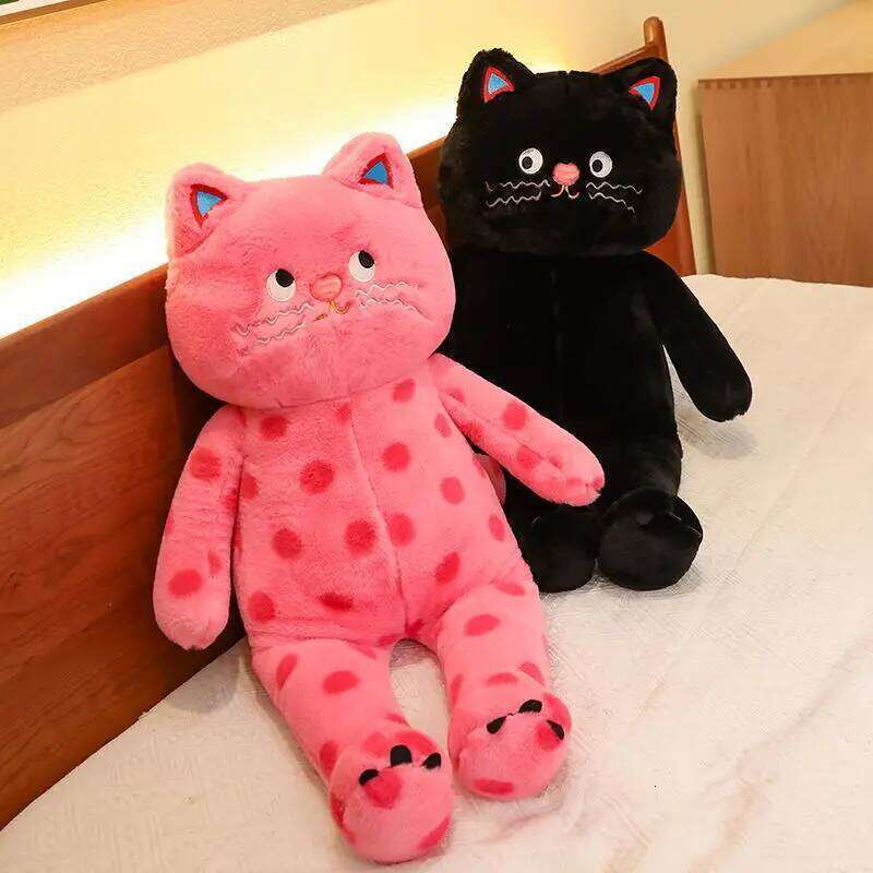 Cute Polka Dot Plushie Internet Famous Plush Toy Cat Doll Pillow Cushion For Girls Sleeping Gift Charming Skin-Friendly X251225