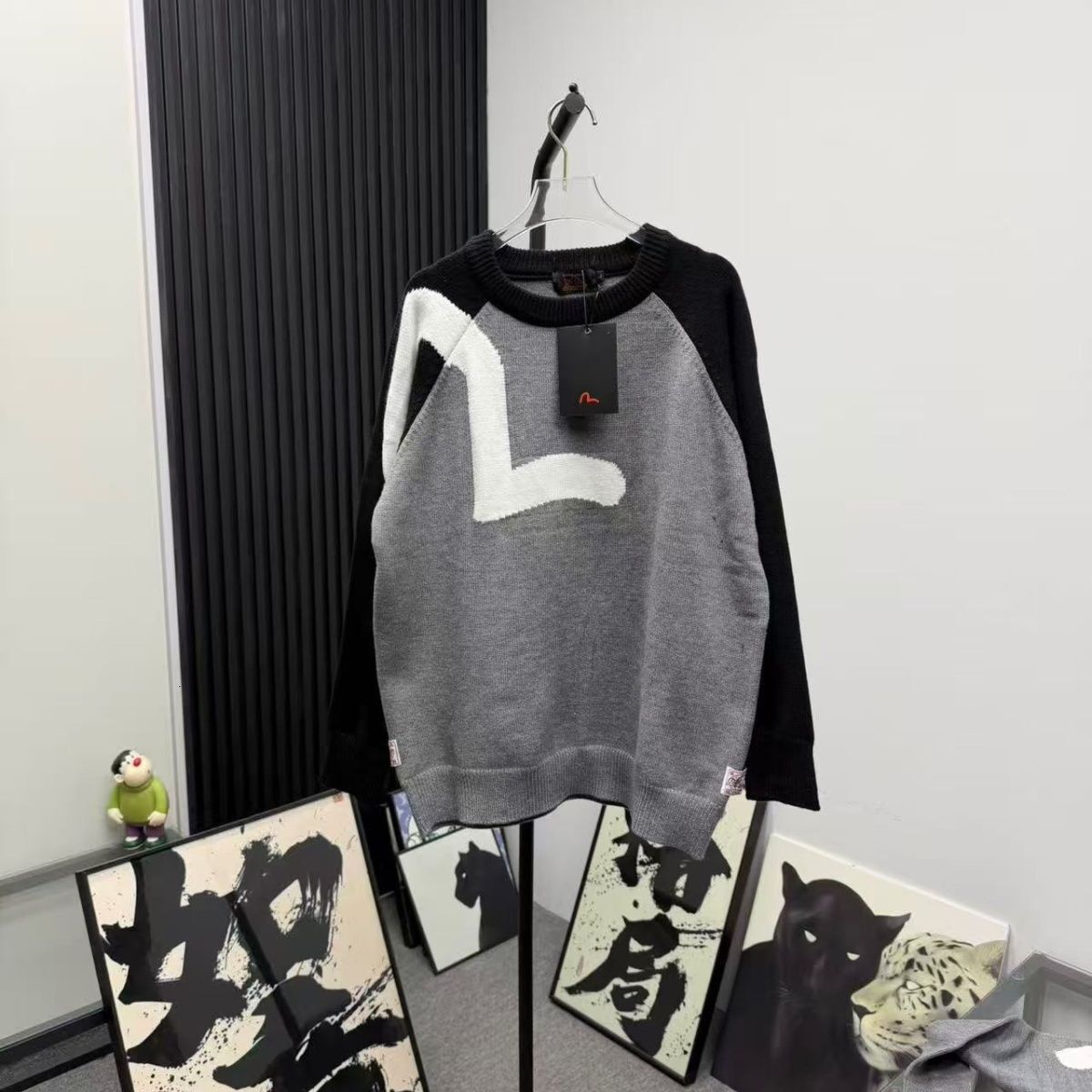 Three Labels Light Luxury Hot-Selling Autumn Winter New Loose Couple Knitted Sweater Simple Seagull Youth Trendy Style