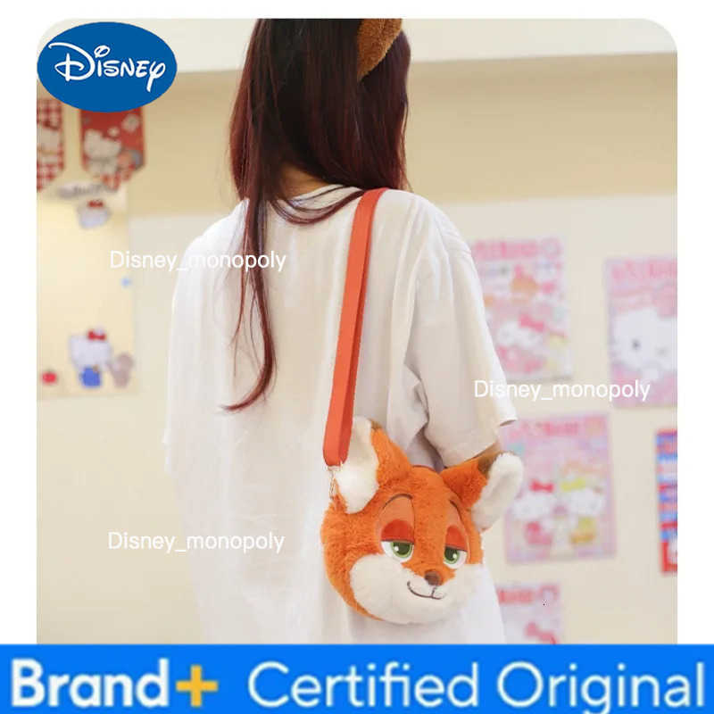 Disney 2025 Cute Plush Texture 3D Character Restoration Detachable Strap Lightweight Easy Storage Women Travel Judy Nick Crossbody Bag H251225
