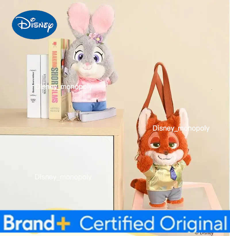 Disney New Zootopia Doll Crossbody Bag Cartoon Judy Hopps Shoulder Bag Holiday Gift Large Capacity Portable Storage Commuter Bag H251225