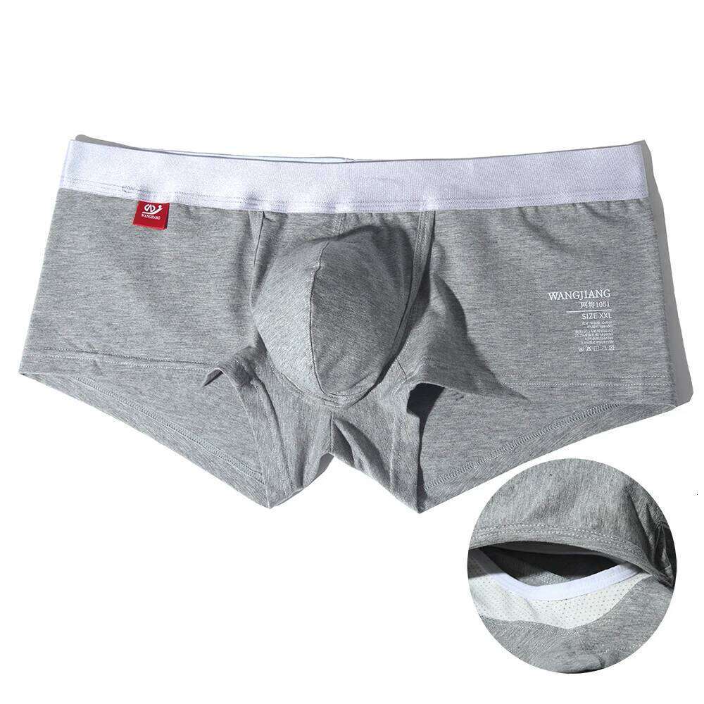 Open Front Underwear Men Cotton Sexy Men's Boxer Shorts Panties Breathable Pouch Bulge Underpants Male X251225