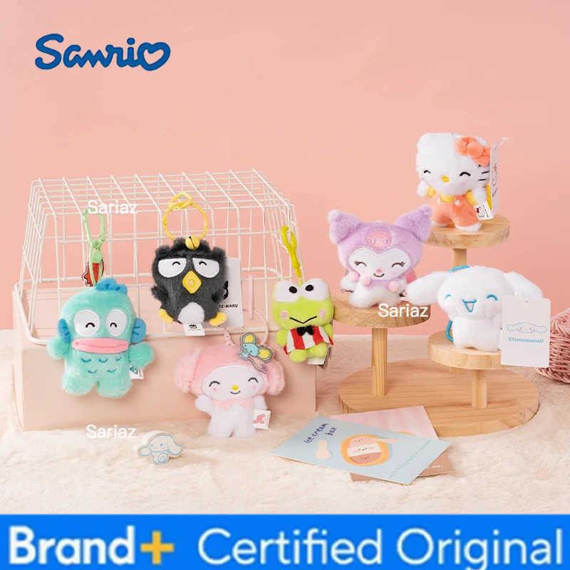 Sanrio Hello Kitty Kuromi Melody Cinnamoroll Plush Toy Doll keyring Backpack Pendant Cartoon Cute Childrens Toys Gift H25122511