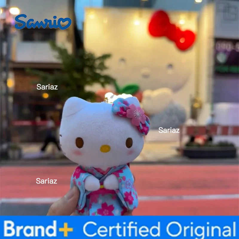 Sanrio New Kimono Hello Kitty Plush Doll Keychain Cute Kitty Cat Pendant Bag Car Decoration H251225