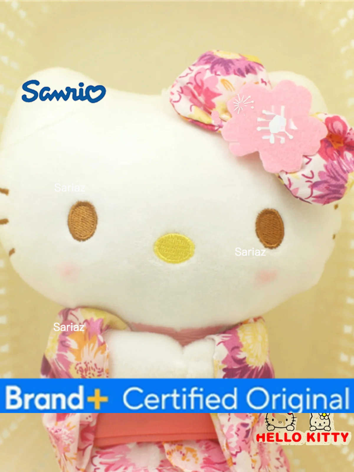 Sanrio Kawaii Hello Kitty Cotton Toy Kimono Dress up KT Plush Doll Toys Hand-Made Wedding Car Head Decoration Gift For Girl Kids H251225