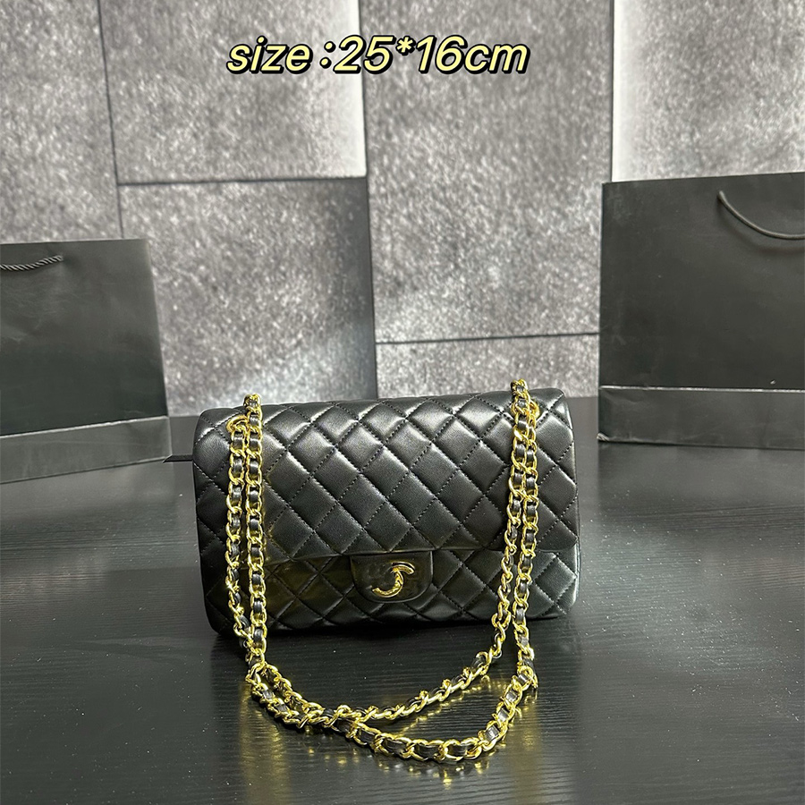 Designer Bag Crossbody Bag Handbag Shoulder Bags Leather Bright Surface Black Gold Lychee Skin BagHigh End Sensory Bag Womens Fashion Fully Matched Cross Body Bag