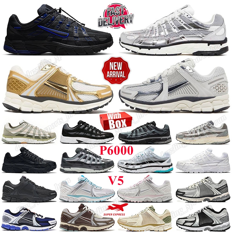 P6000 trainers P 6000 V5 With Box Designer Running Shoes Shadow Grey Light Army Cargo Khaki Flat Pewter Anthracite Smoke Grey Metallic Silver Men Women Trainers 36-47