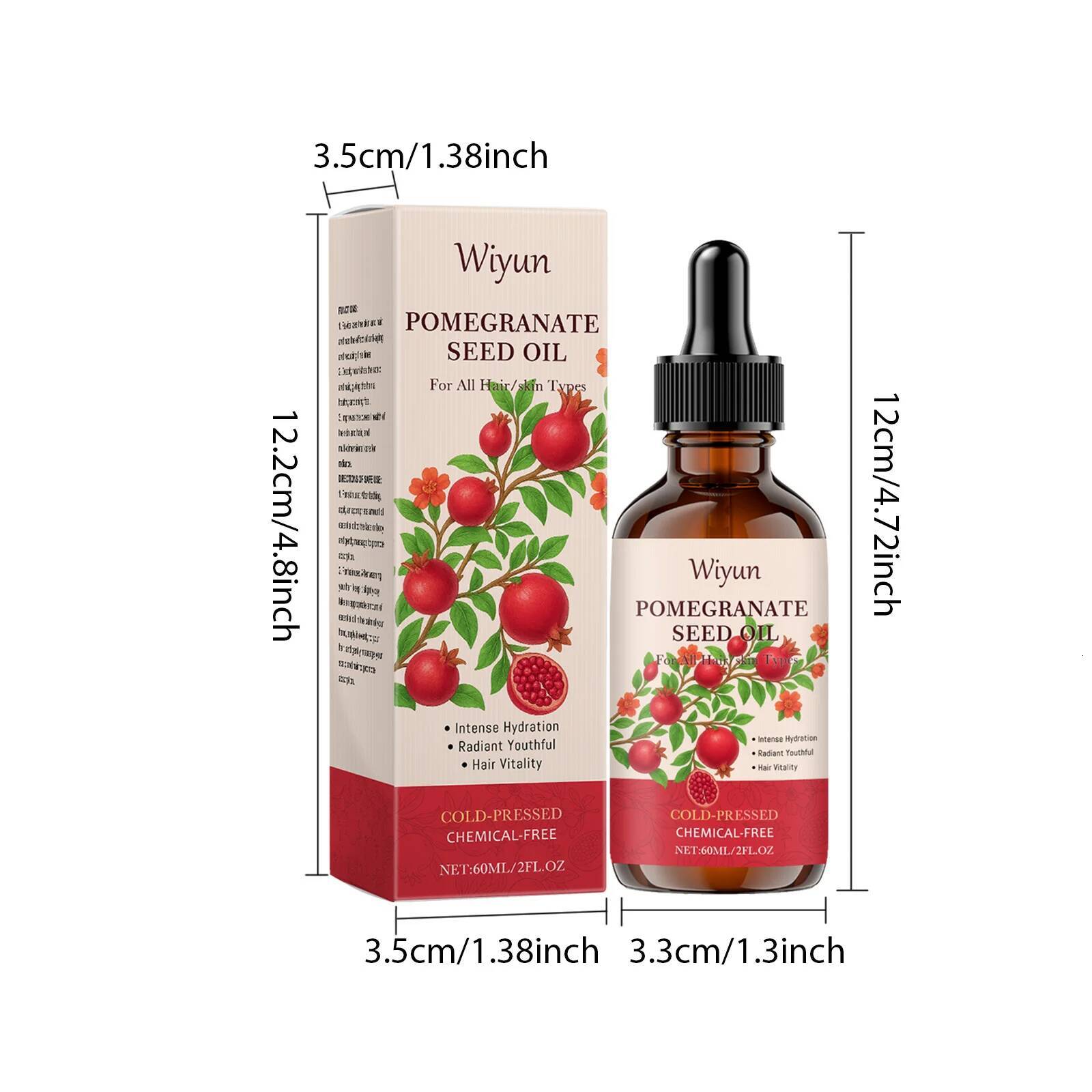 Bestseller Pomegranate Seed Hydrating Multi-Purpose for Nourish Scalp Hair Improve Dryness Tightening Smoothing Body Oil ddmySat