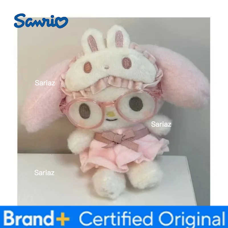 Sanrio Super Cute My Melody Pajama Eye Mask Series Kawaii Plush Doll Toy Bag Pendant Decoration Key Chain Girls Holiday Gift H251225