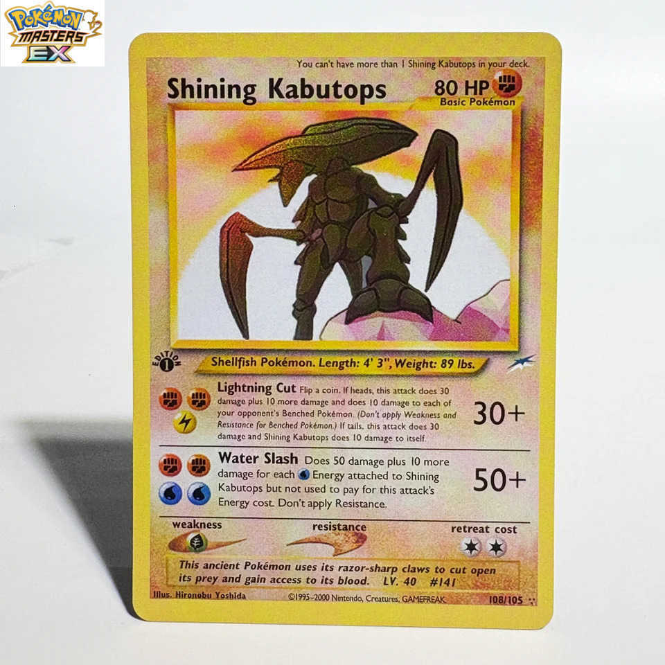 Pokemon Card 1996 Basic Edition Holographic Gengar Mewtwo Lugia Raichu Hobbies Rare Collection Battle Card Toys Gifts Proxy Card L251225N0U7