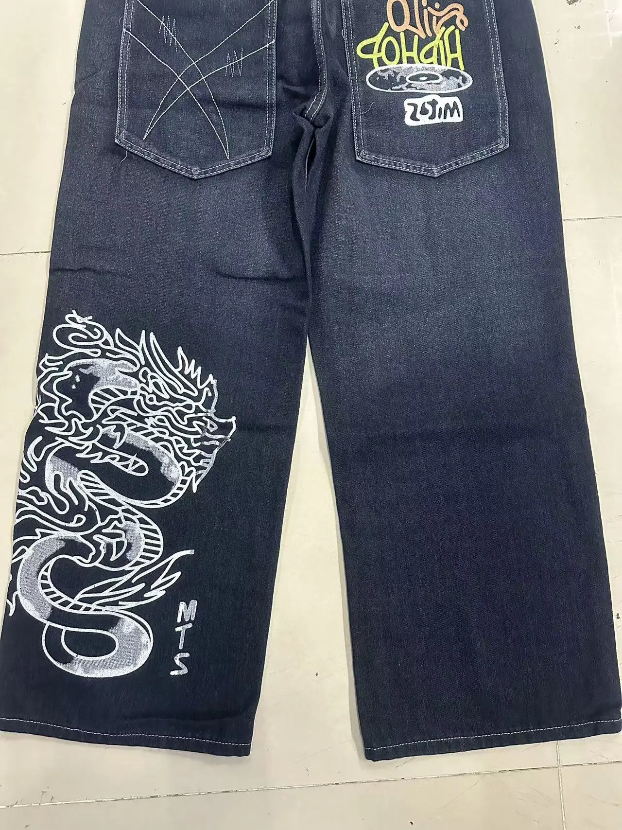 American Fashion Joker Oversized Loose Jeans Women Street Y2K Hip Hop Casual Punk Rock Wideleg Pants Unisex Mopping 251225