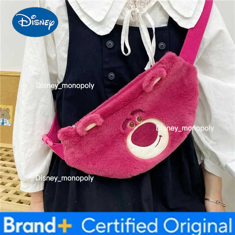 Disney Toy Story Lotso Cartoon Animation Fashion Creative Outing Portable Outdoor Mobile Phone Plush Crossbody Shoulder Bag Trendy H251225