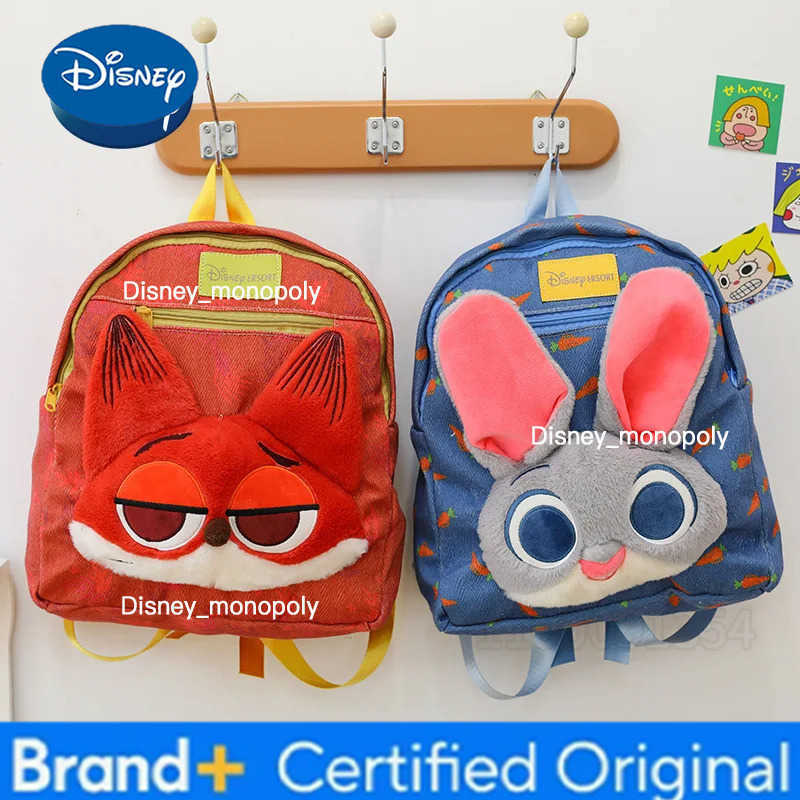 Disney Judy Nick New Childrens Schoolbag Cartoon Cute Doll Student Schoolbag Fashion Trend 3D Childrens Backpack High Quality H251225