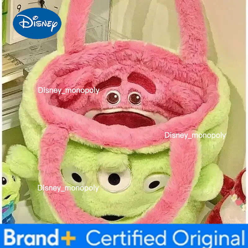 Disney Winnie Bear Turn Into Tigger Plush Handbag Cartoon Reversible Lotso Change To Alien Plush Doll Bag Xmas Women Girls Gift H251225