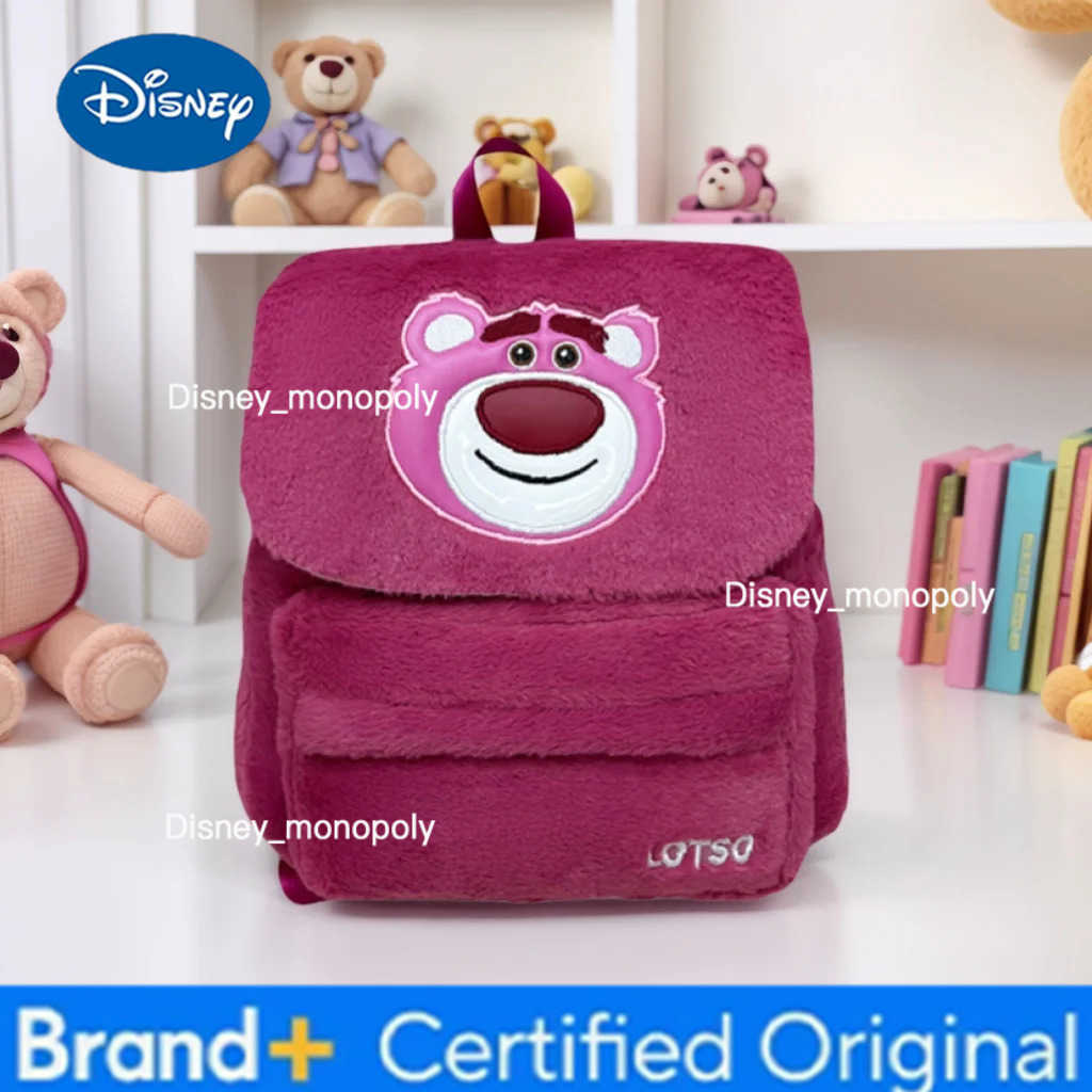 Disney Large Capacity Coral Velvet Backpack For Women 3D Cartoon Lightweight Soft Schoolbag Travel Commuting Backpack H251225