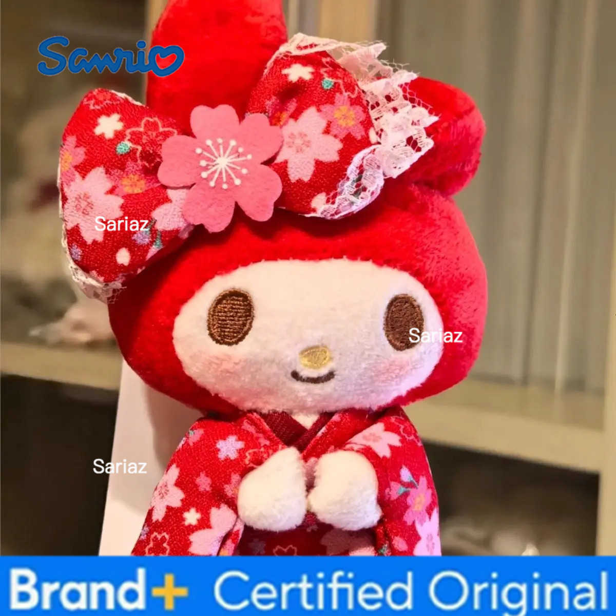 Sanrio New Kawaii My Melody Kimono Plush Keychain Cute Doll Plush Toy Ornament Cherry Blossom Doll Christmas Gift H251225