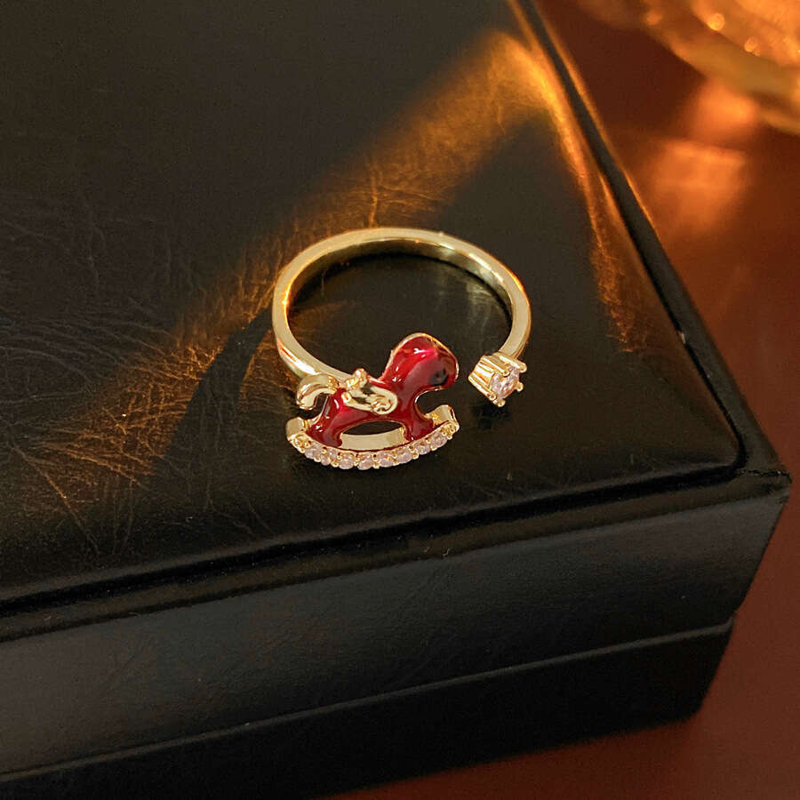 Chinese Zodiac Horse Necklace, Round Beaded Pearl Choker, Enamel Pendant, Red & Gold Bridal Birthday Gift for Women, New Asian Style Jewelry