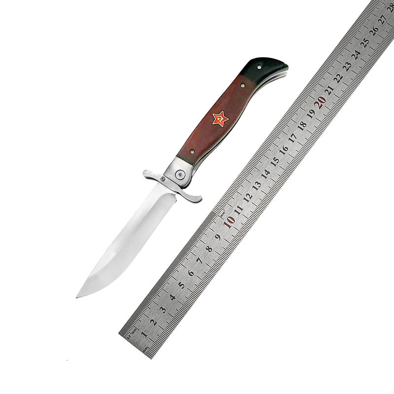 EDC Folding Knife 440C Mirror Finish Blade Resin Handle Outdoor Manual Tactics Pocket Knives Multi Tool