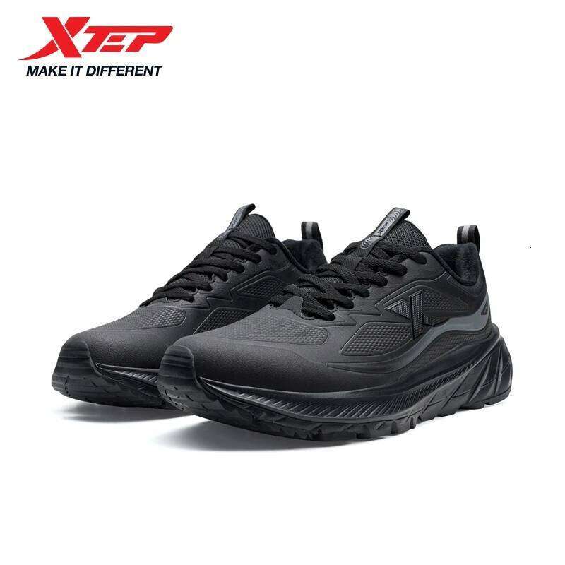 Xtep Male's Cotton Shoes 2025 Winter New Arrival Strong Wrapping Comfortable Lace Up Cushion Durability Sneakers 875419370017 X251225
