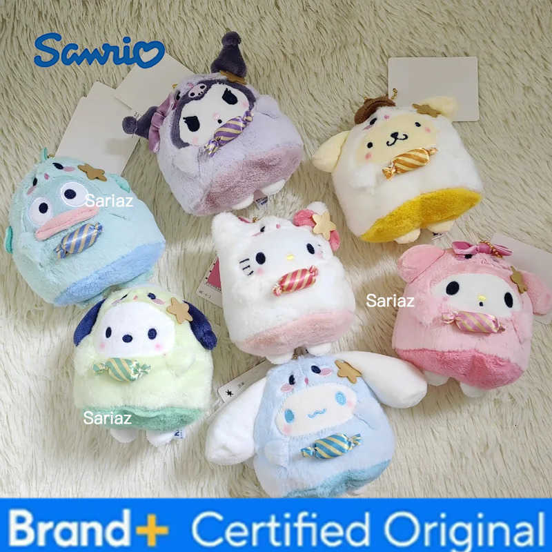 Sanrio Candy Series KUROMI Hello Kitty Cinnamoroll Plush Keychain Cartoon Cute PP Cotton Backpack Keychain Gifts For Kids Girls H251225