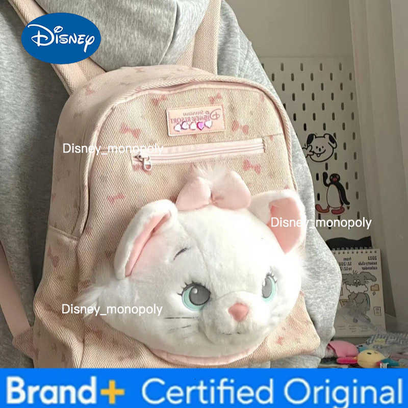 Disney Cartoon Marie Cat girl cute and sweet new fashion exquisite creative versatile college style large capacity backpack H251225