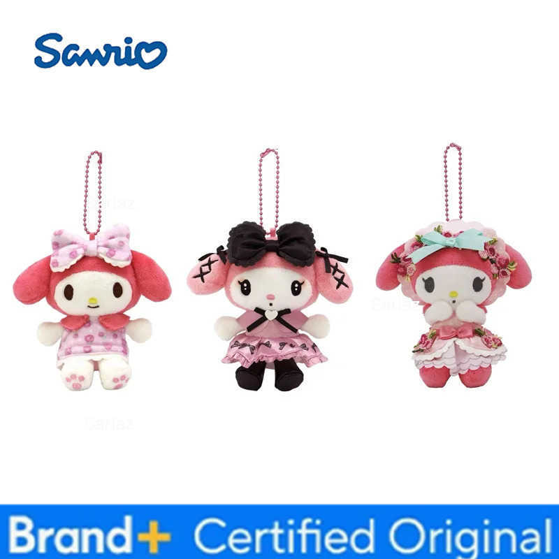 Sanrio Cute Cartoon Kawaii Sanrioed 50th Anniversary Lolita Series My Melody Plush Doll Keychain Bag Pendant Toy Gift H251225