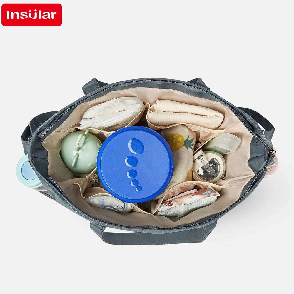 INSULAR Waterproof Crossbody Handbag Single Shoulder Portable Mommy with Large Capacity Multi-functional Baby Diaper Bag X251225