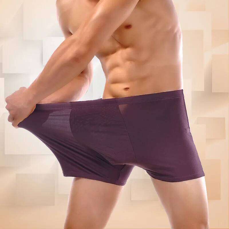 5PCS/lot Top Quality Boxers Bamboo Male Underwear Box Plus Big Size XL-- 6XL Free Shipping X251225