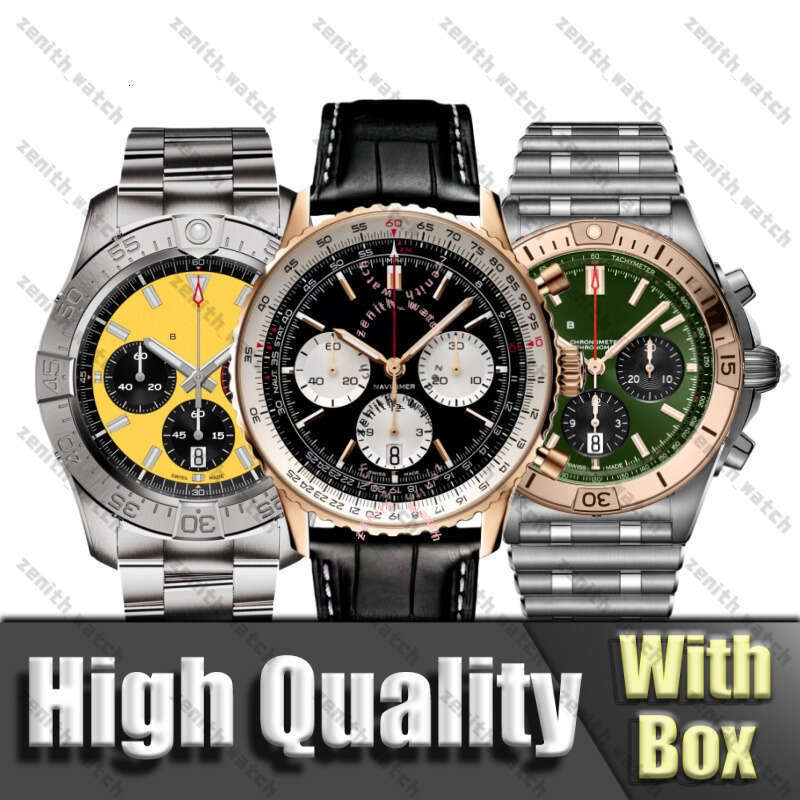 AAA Men Watch BR Designer Watches Navitimerly Watch Chronograph Manwatch Top Time Watch Super Clone Watch Six Pin Quartz Watch Men Wristwatch Stainless Steel Watch