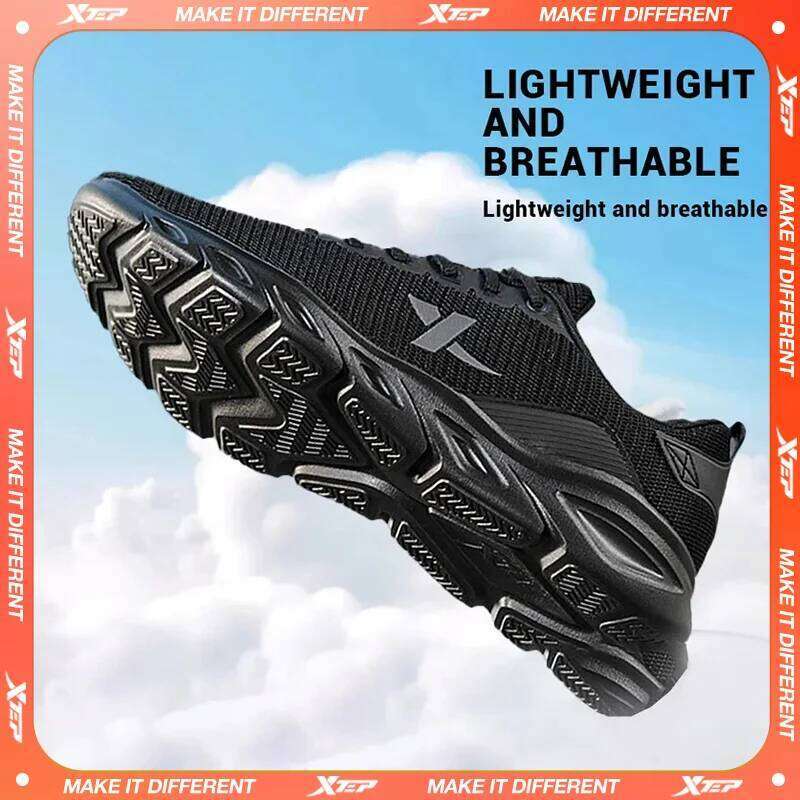 Xtep Running Men Breathable Mesh Shock Absorption Men's Sports Shoes Non-Slip Lightweight Male Sneakers 880119115131 X251225
